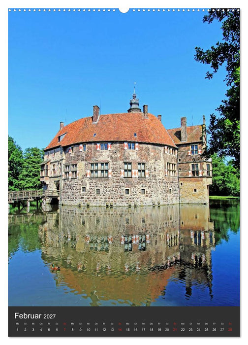 Eindrucksvolle Burgen, malerische Schlösser im Münsterland (CALVENDO Wandkalender 2027)