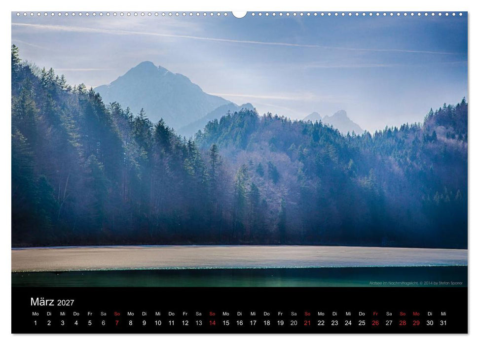 Licht über Bergen und Seen (CALVENDO Wandkalender 2027)