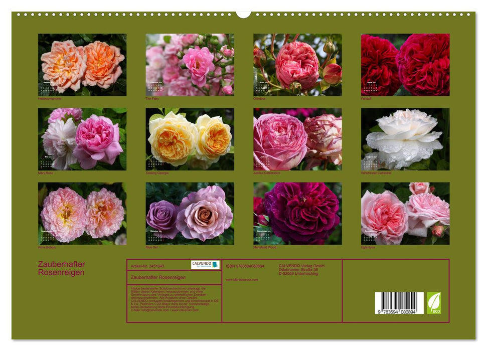 Zauberhafter Rosenreigen (CALVENDO Premium Wandkalender 2027)