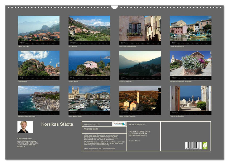 Korsikas Städte (CALVENDO Wandkalender 2027)