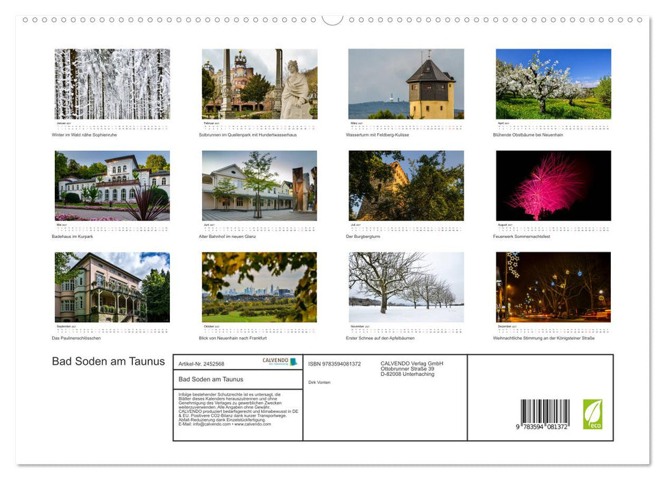 Bad Soden am Taunus (CALVENDO Premium Wandkalender 2027)