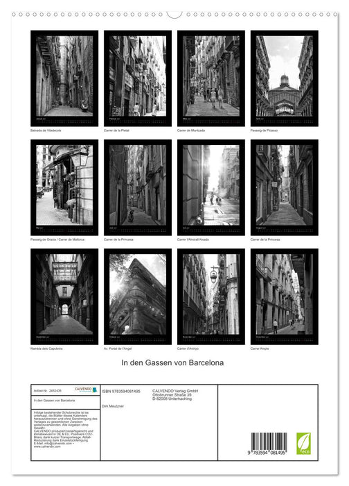 In den Gassen von Barcelona (CALVENDO Premium Wandkalender 2027)