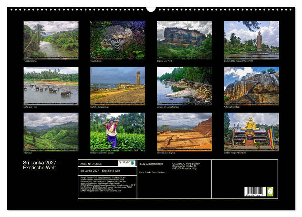 Sri Lanka 2027 – Exotische Welt (CALVENDO Wandkalender 2027)