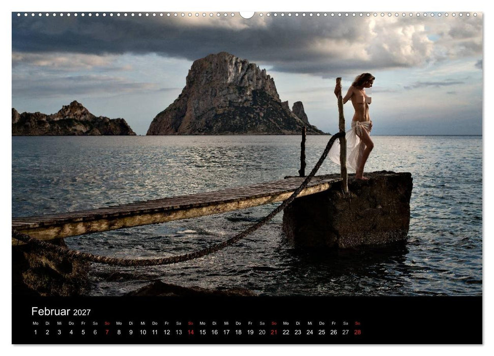 Landschaftsaktbilder Ibiza und Lanzarote (CALVENDO Wandkalender 2027)