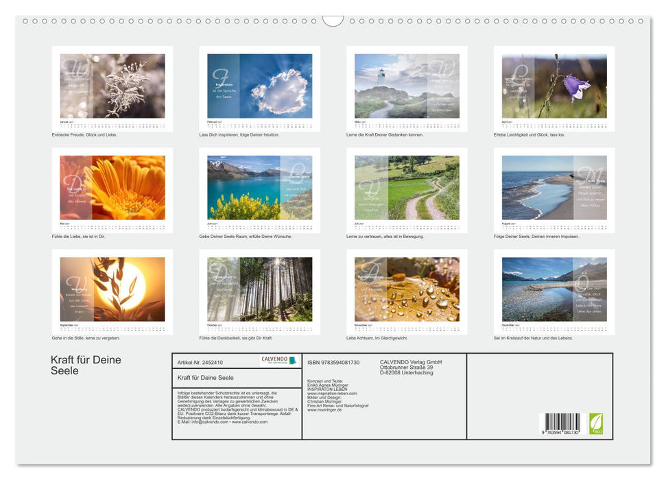 Kraft für Deine Seele (CALVENDO Wandkalender 2027)