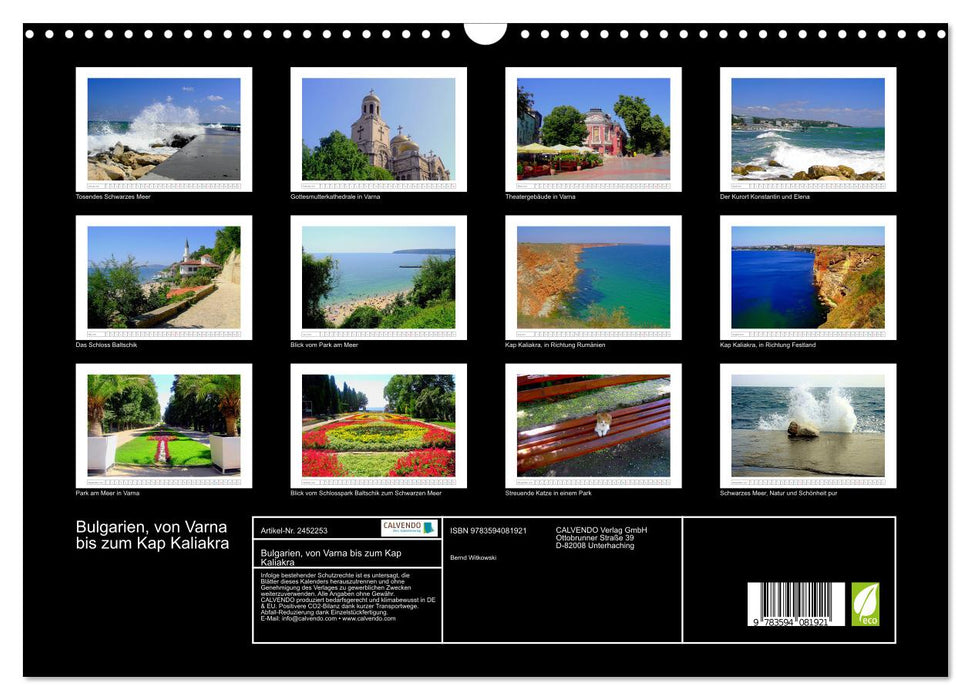 Bulgarien, von Varna bis zum Kap Kaliakra (CALVENDO Wandkalender 2027)