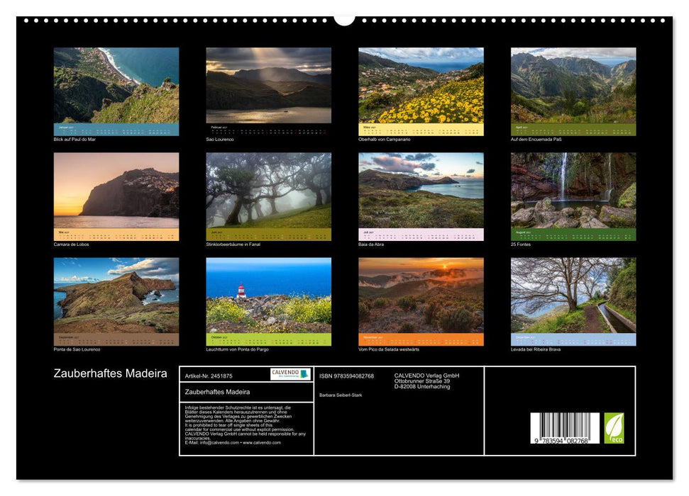 Zauberhaftes Madeira (CALVENDO Premium Wandkalender 2027)