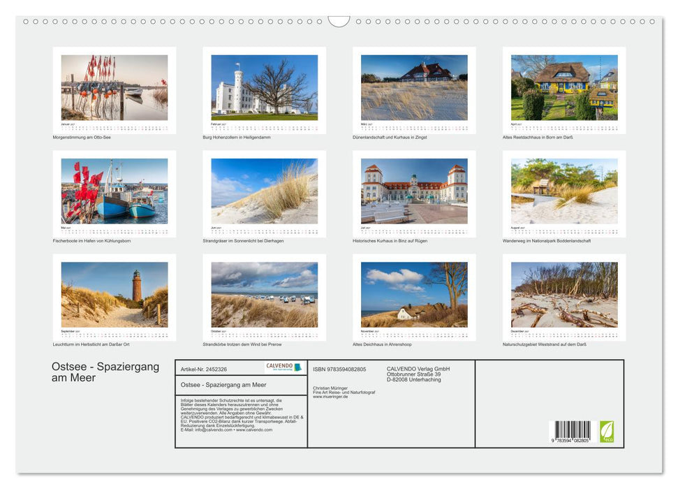 Ostsee - Spaziergang am Meer (CALVENDO Wandkalender 2027)