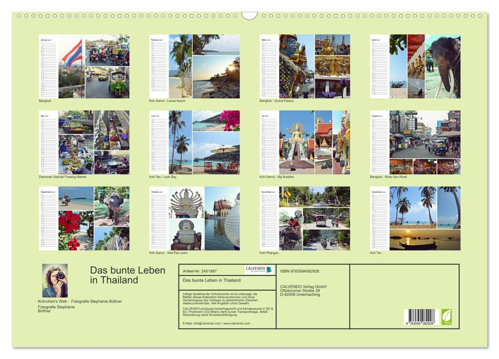 Das bunte Leben in Thailand (CALVENDO Wandkalender 2027)
