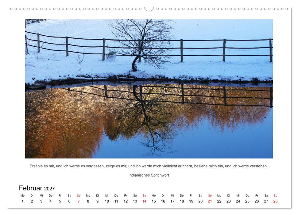 Der Naturkalender mit Zitaten und Sprüchen (CALVENDO Wandkalender 2027)