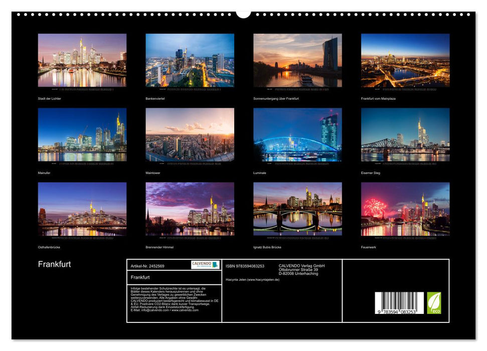 Frankfurt (CALVENDO Premium Wandkalender 2027)