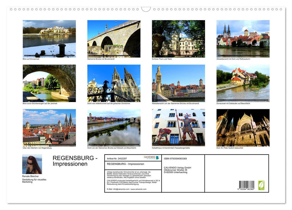 REGENSBURG - Impressionen (CALVENDO Wandkalender 2027)