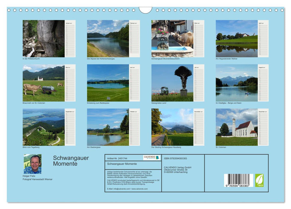 Schwangauer Momente (CALVENDO Wandkalender 2027)