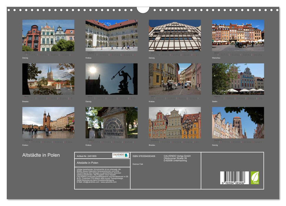 Altstädte in Polen (CALVENDO Wandkalender 2027)
