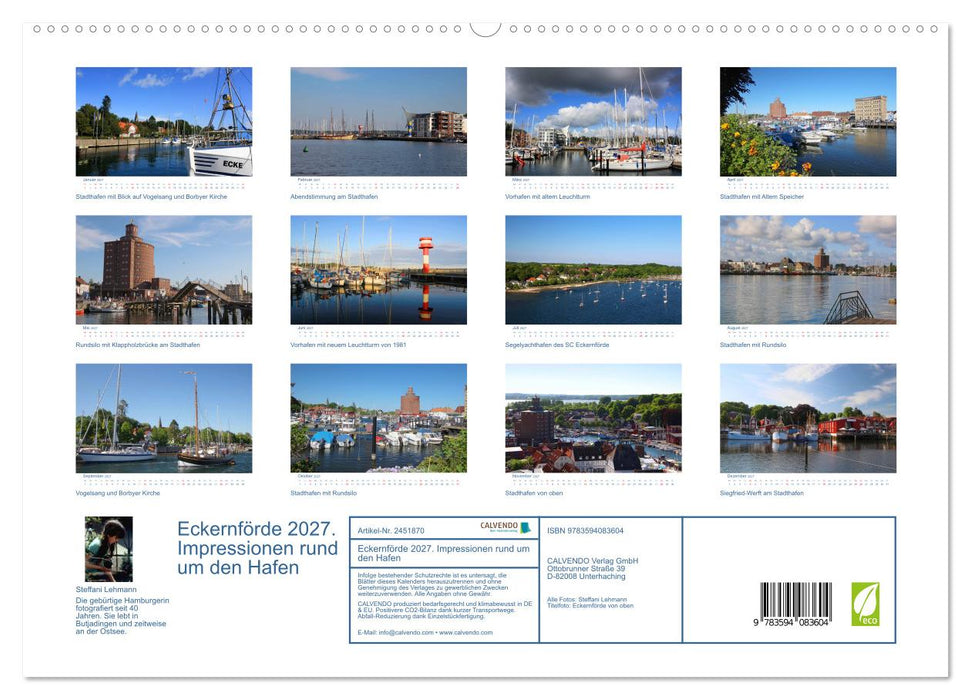 Eckernförde 2027. Impressionen rund um den Hafen (CALVENDO Premium Wandkalender 2027)