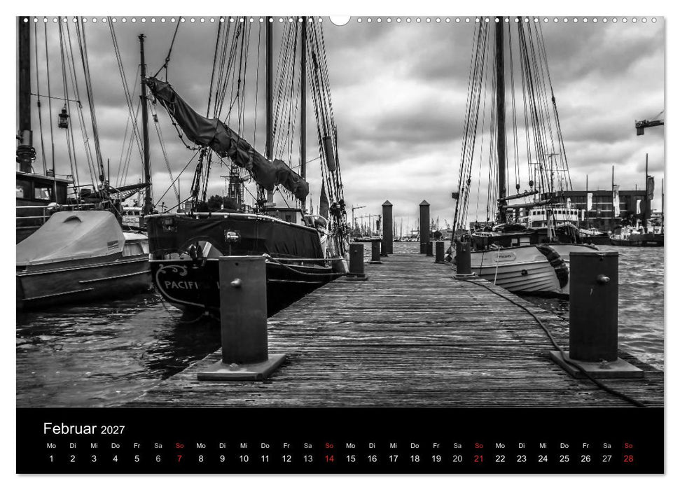 Bremerhaven - Blickpunkte Schwarzweiß (CALVENDO Wandkalender 2027)