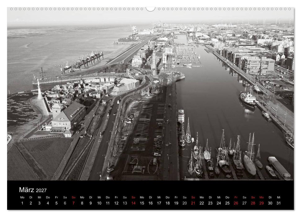 Bremerhaven - Blickpunkte Schwarzweiß (CALVENDO Wandkalender 2027)