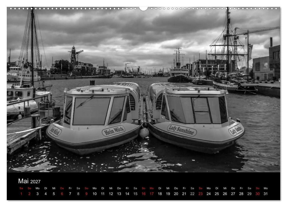 Bremerhaven - Blickpunkte Schwarzweiß (CALVENDO Wandkalender 2027)