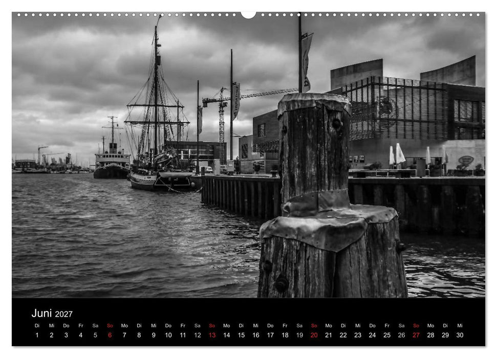 Bremerhaven - Blickpunkte Schwarzweiß (CALVENDO Wandkalender 2027)