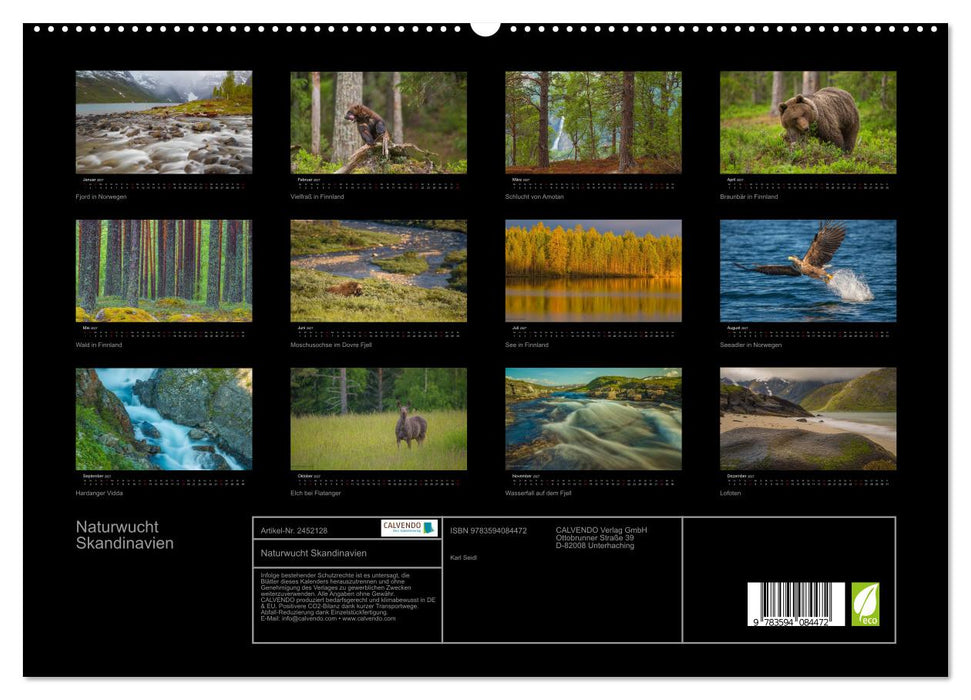 Naturwucht Skandinavien (CALVENDO Premium Wandkalender 2027)