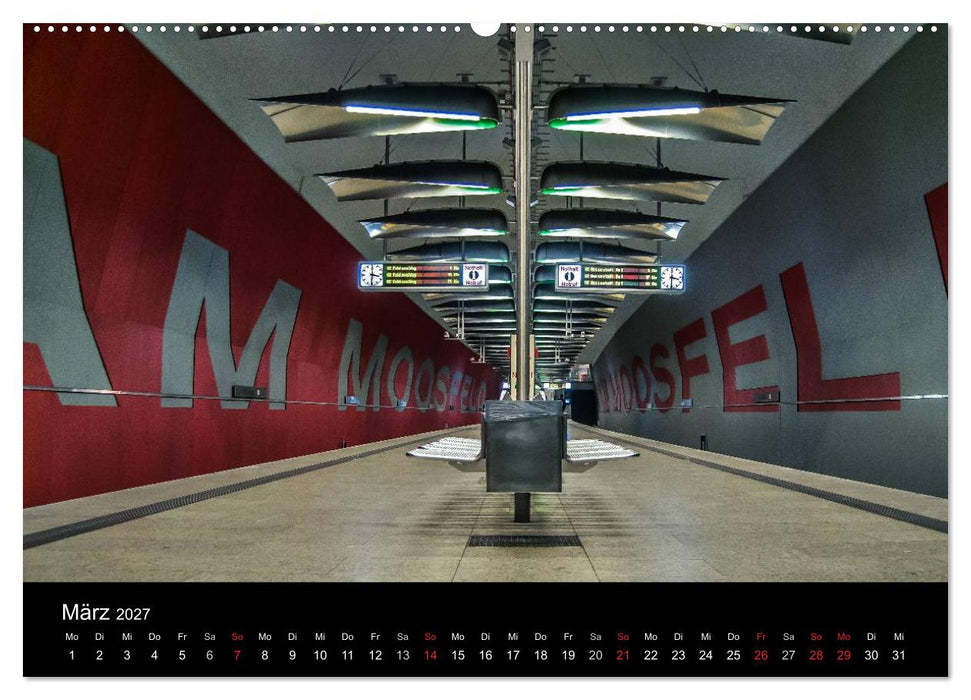 U-Bahn in München (CALVENDO Wandkalender 2027)