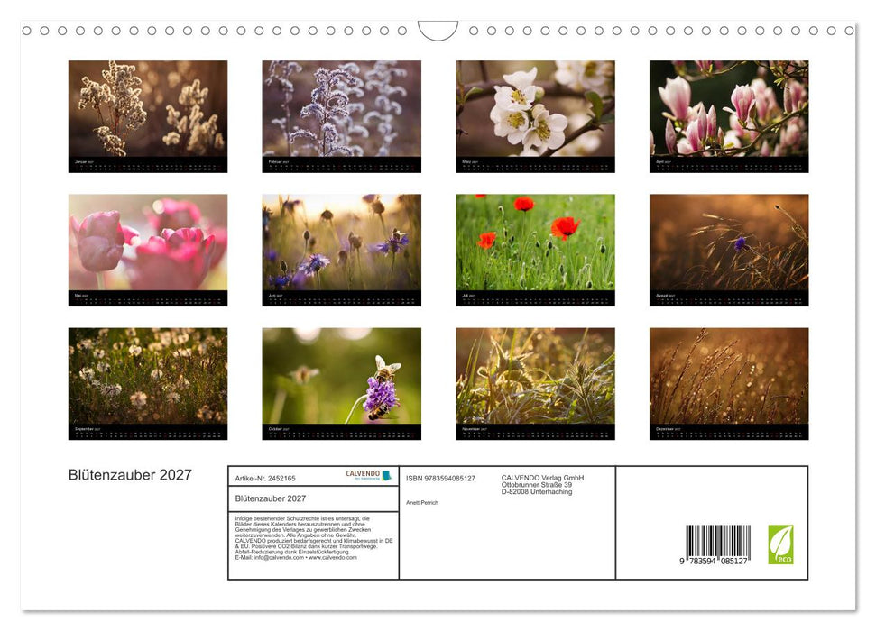 Blütenzauber 2027 (CALVENDO Wandkalender 2027)