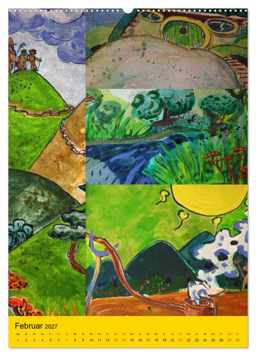 Thilia. Reise durch Mittelerde. Acrylmalerei von Michael Weiler. (CALVENDO Wandkalender 2027)