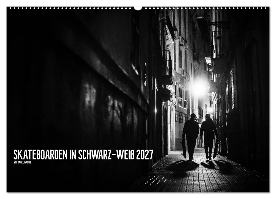 Skateboarden in Schwarz-Weiß (CALVENDO Wandkalender 2027)