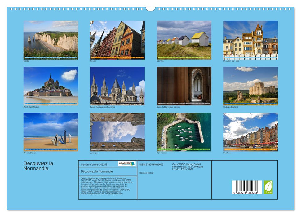 Découvrez la Normandie (CALVENDO Calendrier supérieur 2027)