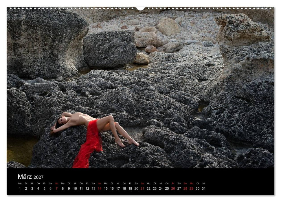 Landschaftsaktbilder Ibiza und Lanzarote (CALVENDO Premium Wandkalender 2027)