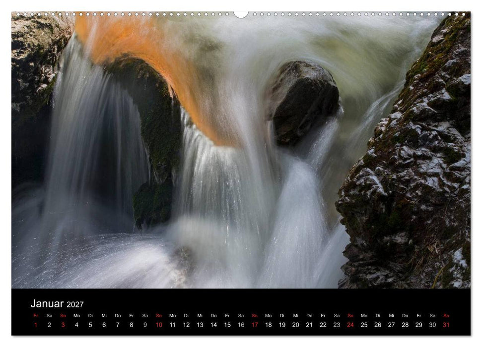 Kuhflucht Wasserfälle bei Farchant (CALVENDO Premium Wandkalender 2027)