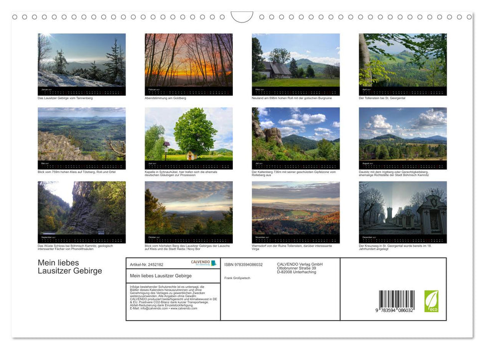 Mein liebes Lausitzer Gebirge (CALVENDO Wandkalender 2027)