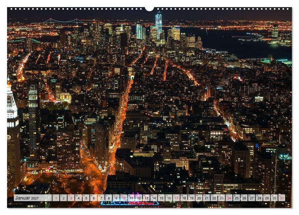 Big City Lights - Metropolen im Lichterglanz (CALVENDO Premium Wandkalender 2027)