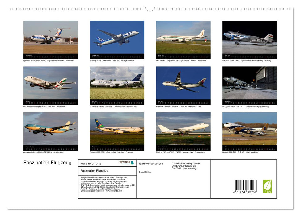 Faszination Flugzeug (CALVENDO Premium Wandkalender 2027)