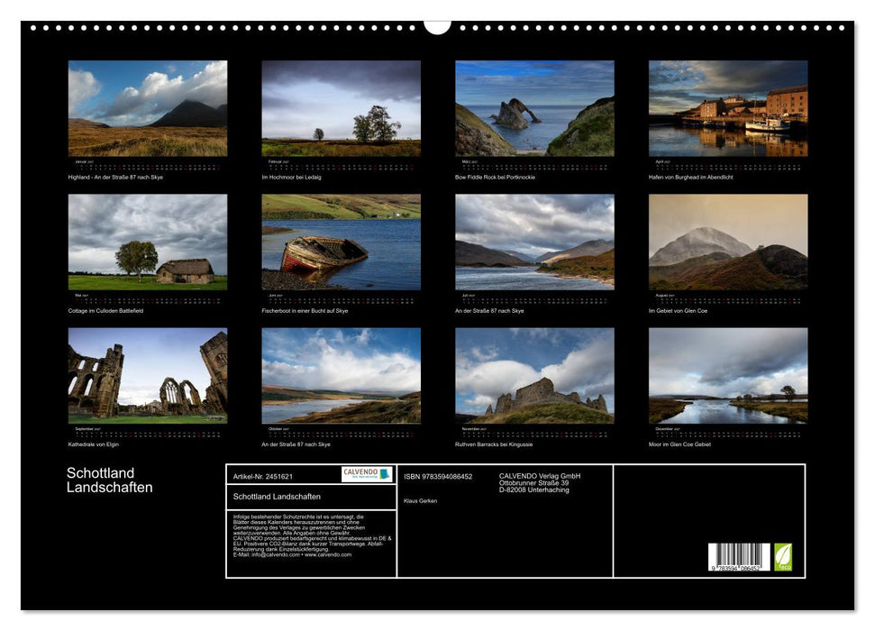 Schottland Landschaften (CALVENDO Wandkalender 2027)