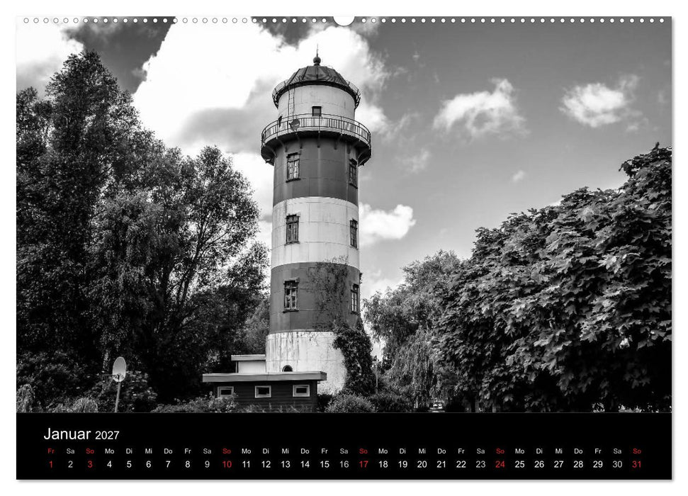 Bremerhaven - Blickpunkte Schwarzweiß (CALVENDO Premium Wandkalender 2027)
