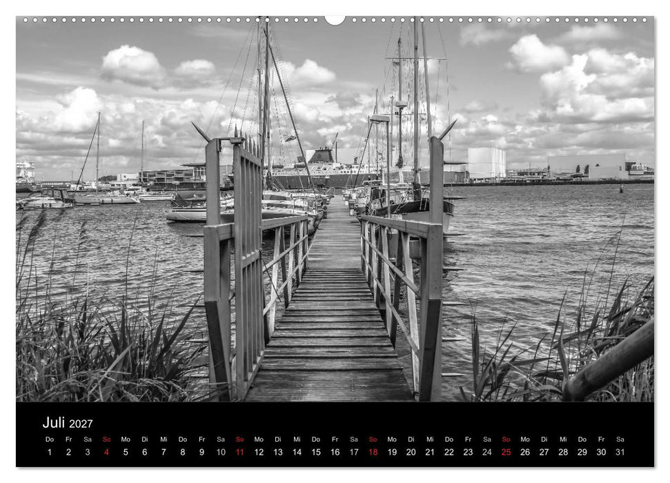 Bremerhaven - Blickpunkte Schwarzweiß (CALVENDO Premium Wandkalender 2027)