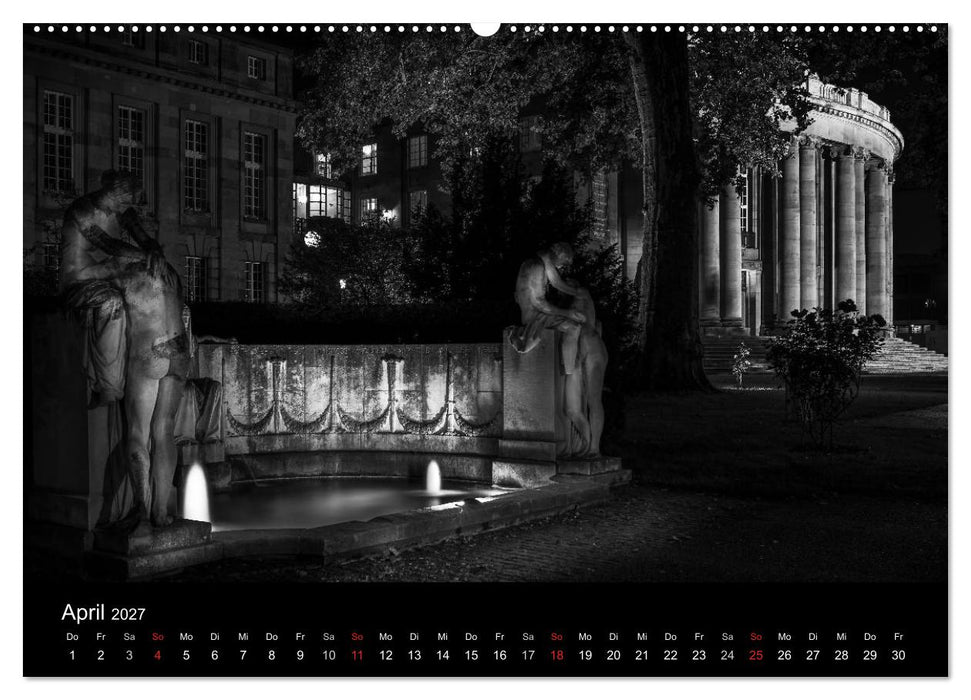 Stuttgart bei Nacht (CALVENDO Wandkalender 2027)