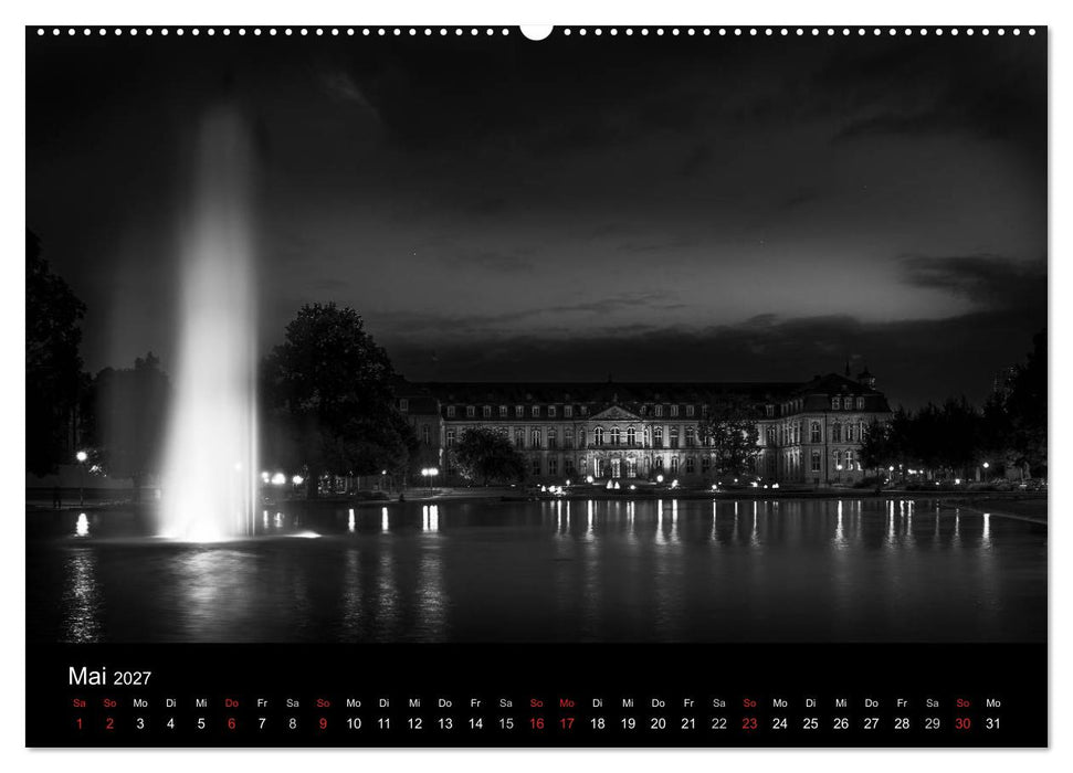 Stuttgart bei Nacht (CALVENDO Wandkalender 2027)
