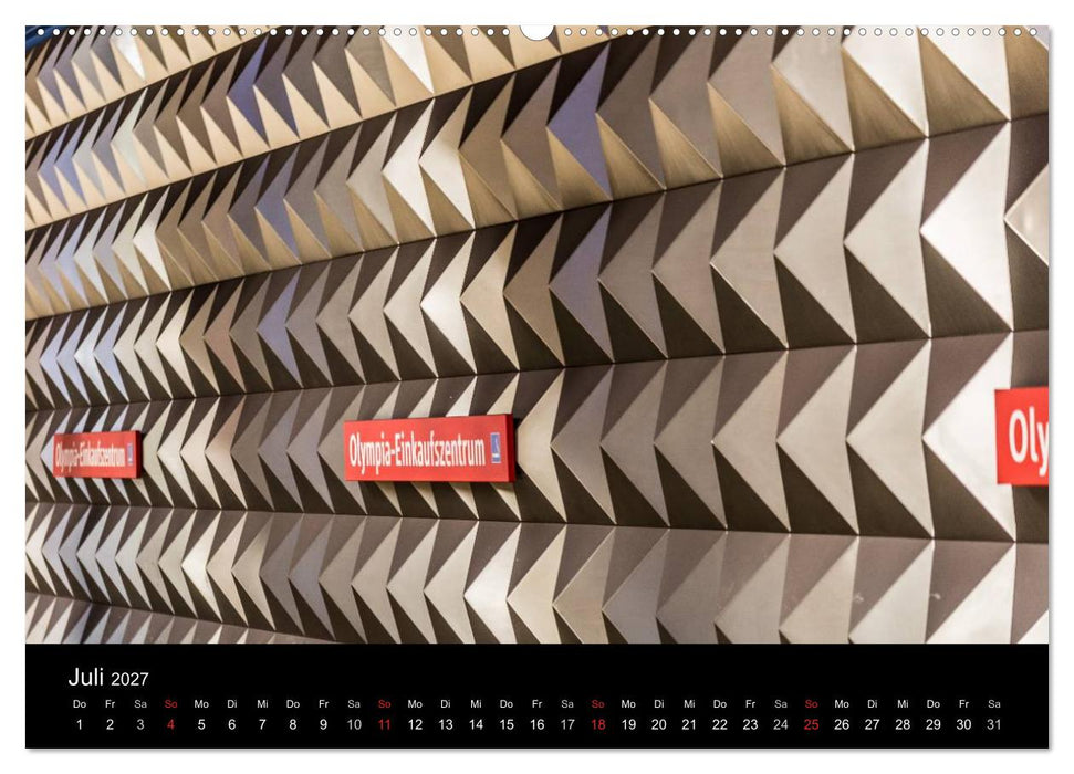 U-Bahn in München (CALVENDO Premium Wandkalender 2027)