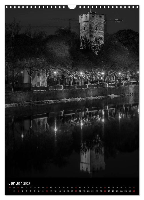 Heilbronn bei Nacht 2 (CALVENDO Wandkalender 2027)