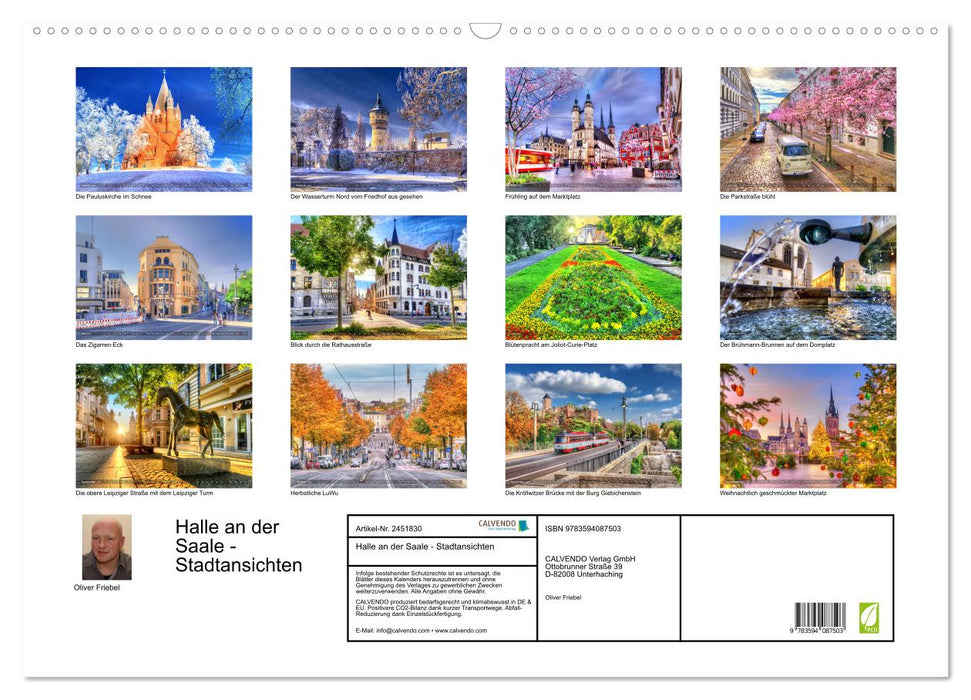 Halle an der Saale - Stadtansichten (CALVENDO Wandkalender 2027)