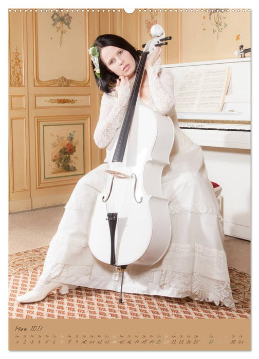 Weißes Cello auf Reisen (CALVENDO Wandkalender 2027)