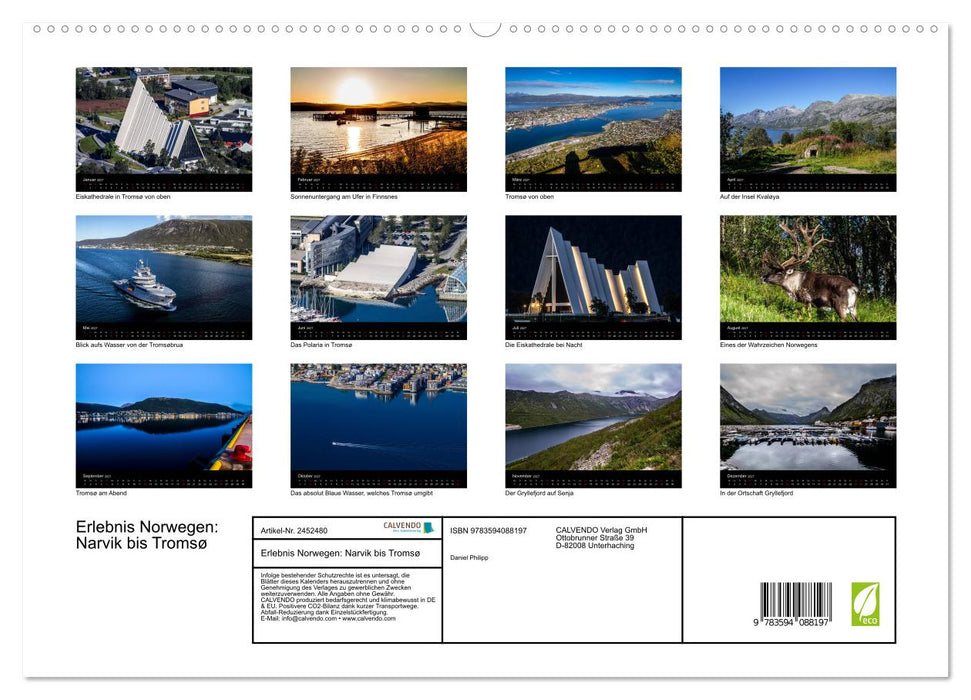 Erlebnis Norwegen: Narvik bis Tromsø (CALVENDO Premium Wandkalender 2027)