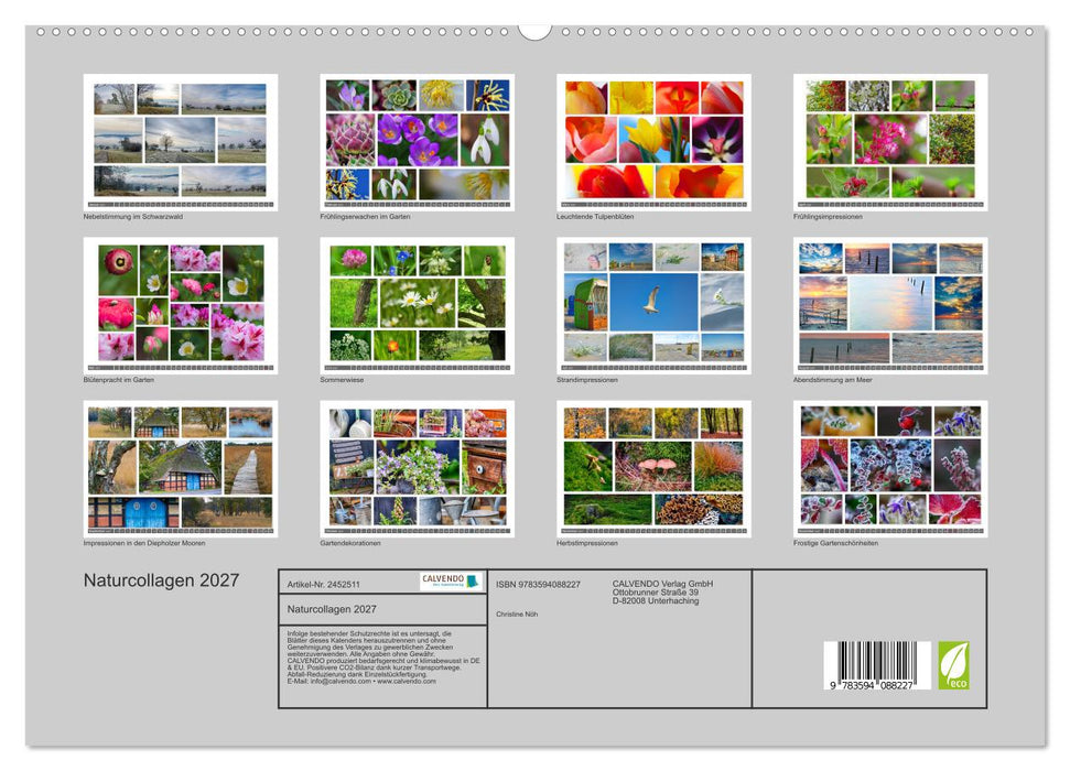 Naturcollagen 2027 (CALVENDO Premium Wandkalender 2027)