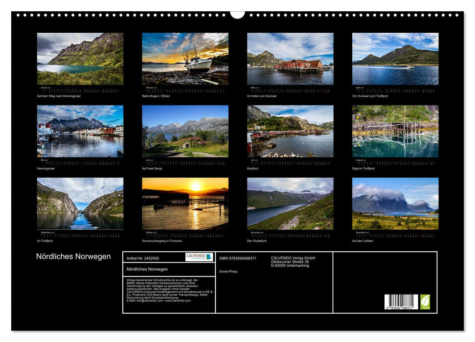 Nördliches Norwegen (CALVENDO Wandkalender 2027)