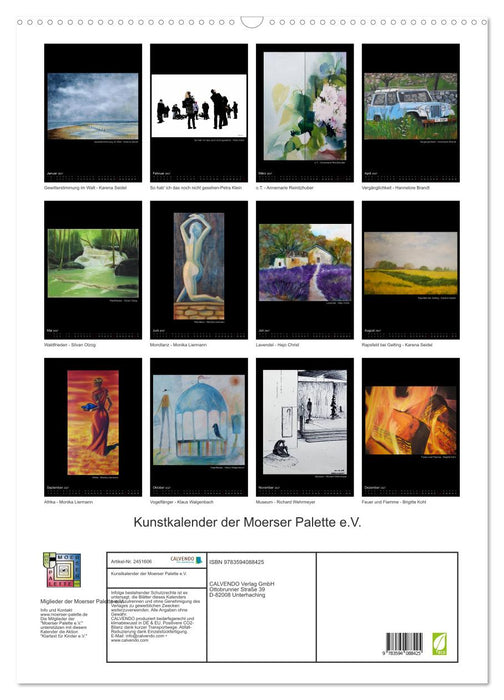 Kunstkalender der Moerser Palette e.V. (CALVENDO Wandkalender 2027)