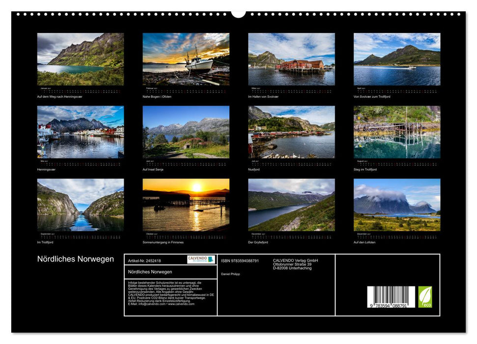 Nördliches Norwegen (CALVENDO Premium Wandkalender 2027)