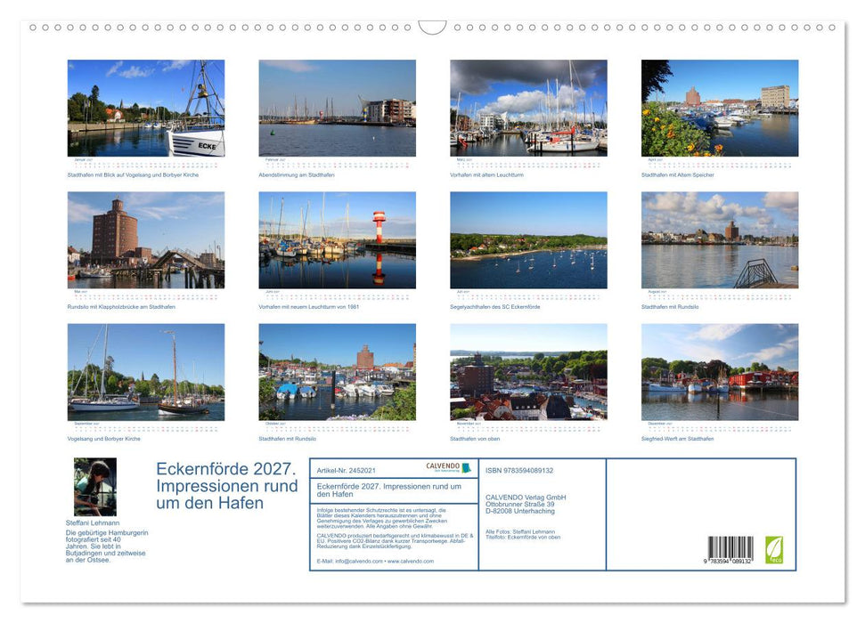 Eckernförde 2027. Impressionen rund um den Hafen (CALVENDO Wandkalender 2027)