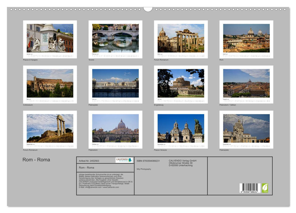 Rom - Roma (CALVENDO Wandkalender 2027)